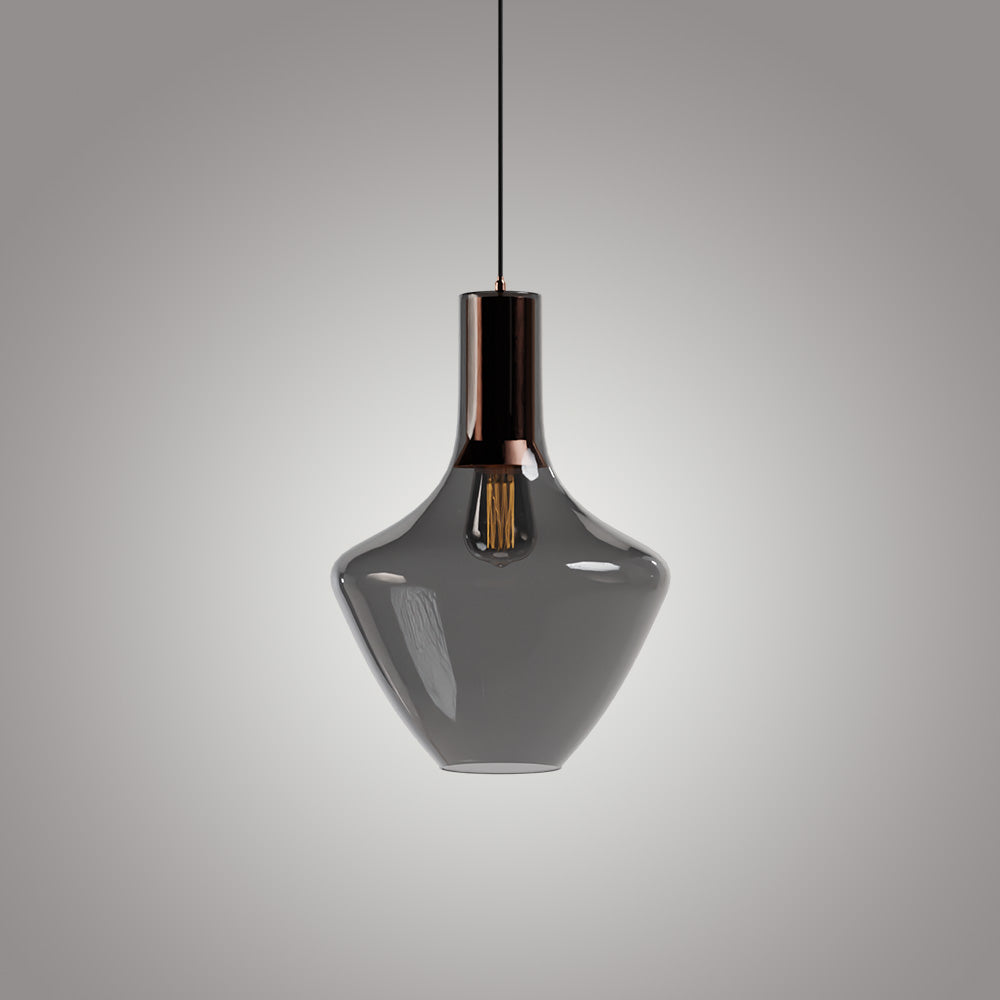 Atolye Store-Fungi Mantar Cam Sarkıt Amber/Bakır-Avize-4-Milagron.com