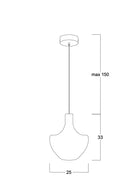 Atolye Store-Fungi Mantar Cam Sarkıt Amber/Bakır-Avize-5-Milagron.com