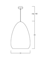 Atolye Store-Fungi Yumurta Füme Sarkıt-Avize-6-Milagron.com