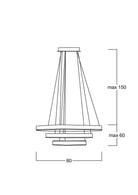 Atolye Store-Galaksi İnce Simit Pirinç Lineer Avize-Avize-4-Milagron.com