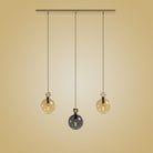 Atolye Store-Globe Pirinç Detaylı üçlü Set Lineer-Avize-2-Milagron.com