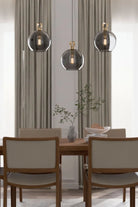 Atolye Store-Globe Pirinç Detaylı Üçlü Set Lineer-Avize-5-Milagron.com