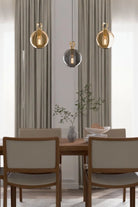 Atolye Store-Globe Pirinç Detaylı Üçlü Set Lineer-Avize-7-Milagron.com