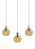 Atolye Store-Globe Pirinç Detaylı üçlü Set Lineer-Avize-8-Milagron.com