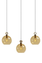 Atolye Store-Globe Pirinç Detaylı Üçlü Set Lineer-Avize-8-Milagron.com