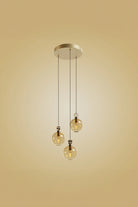 Atolye Store-Globe Pirinç Detaylı Üçlü Set Yuvarlak-Avize-7-Milagron.com