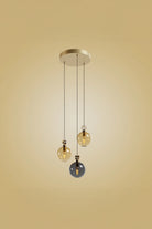 Atolye Store-Globe Pirinç Detaylı Üçlü Set Yuvarlak-Avize-8-Milagron.com