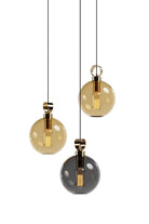 Atolye Store-Globe Pirinç Detaylı Üçlü Set Yuvarlak-Avize-5-Milagron.com