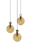 Atolye Store-Globe Pirinç Detaylı Üçlü Set Yuvarlak-Avize-6-Milagron.com