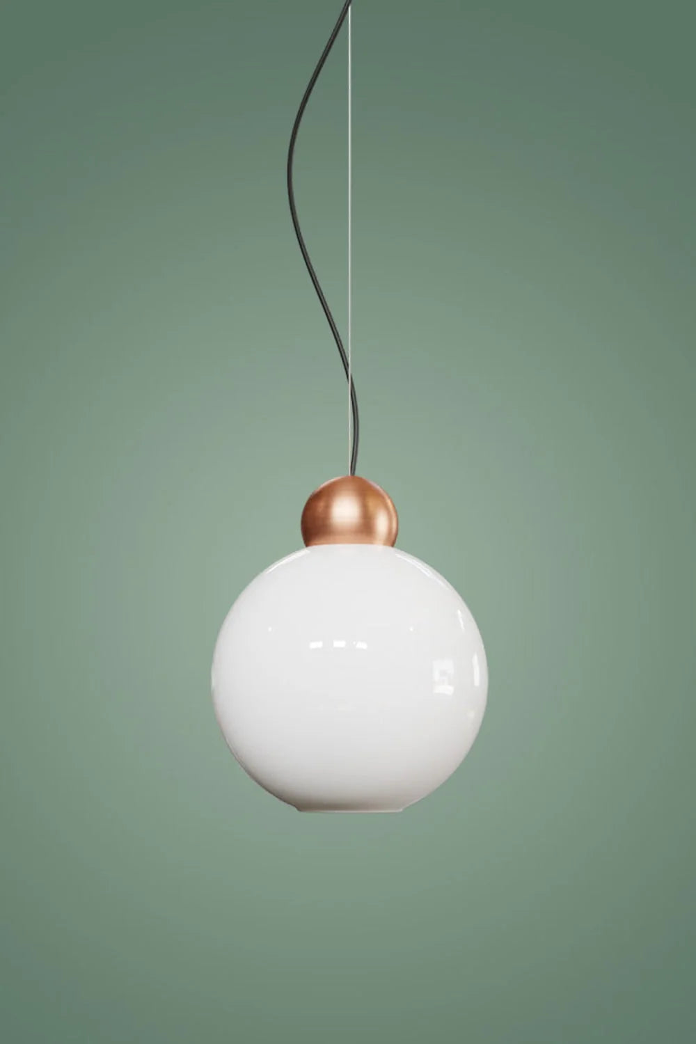 Atolye Store-Globe Sarkıt Mat Bakır Parlak Beyaz 20 Cm-Avize-1-Milagron.com