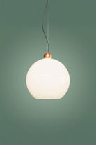 Atolye Store-Globe Sarkıt Mat Bakır Parlak Beyaz 20 Cm-Avize-10-Milagron.com