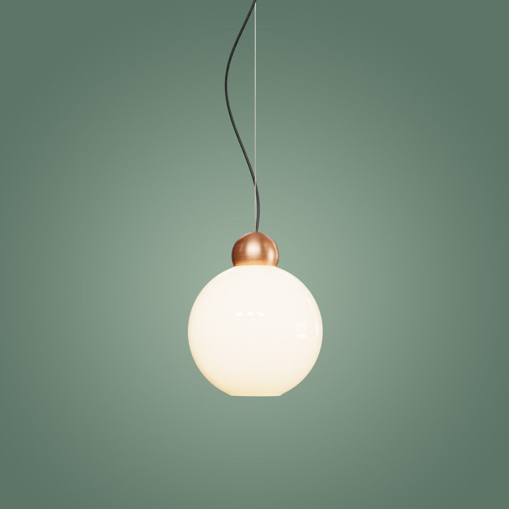 Atolye Store-Globe Sarkıt Mat Bakır Parlak Beyaz 20 Cm-Avize-2-Milagron.com