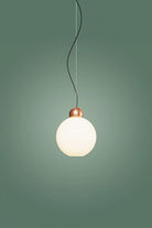 Atolye Store-Globe Sarkıt Mat Bakır Parlak Beyaz 20 Cm-Avize-2-Milagron.com