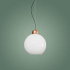 Atolye Store-Globe Sarkıt Mat Bakır Parlak Beyaz 20 Cm-Avize-3-Milagron.com