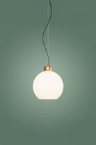 Atolye Store-Globe Sarkıt Mat Bakır Parlak Beyaz 20 Cm-Avize-4-Milagron.com