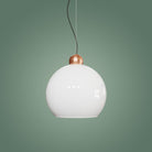 Atolye Store-Globe Sarkıt Mat Bakır Parlak Beyaz 20 Cm-Avize-5-Milagron.com