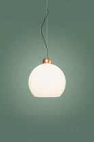 Atolye Store-Globe Sarkıt Mat Bakır Parlak Beyaz 20 Cm-Avize-6-Milagron.com