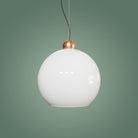 Atolye Store-Globe Sarkıt Mat Bakır Parlak Beyaz 20 Cm-Avize-7-Milagron.com