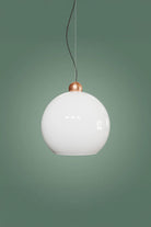 Atolye Store-Globe Sarkıt Mat Bakır Parlak Beyaz 20 Cm-Avize-7-Milagron.com