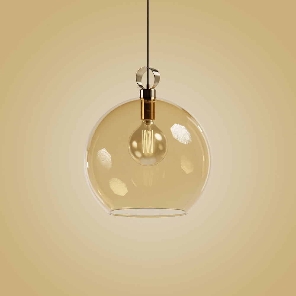 Atolye Store-Globe Sarkıt Mat Pirinç Bal 30 Cm-Avize-4-Milagron.com