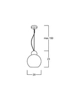 Atolye Store-Globe Sarkıt Mat Pirinç Bal 30 Cm-Avize-6-Milagron.com