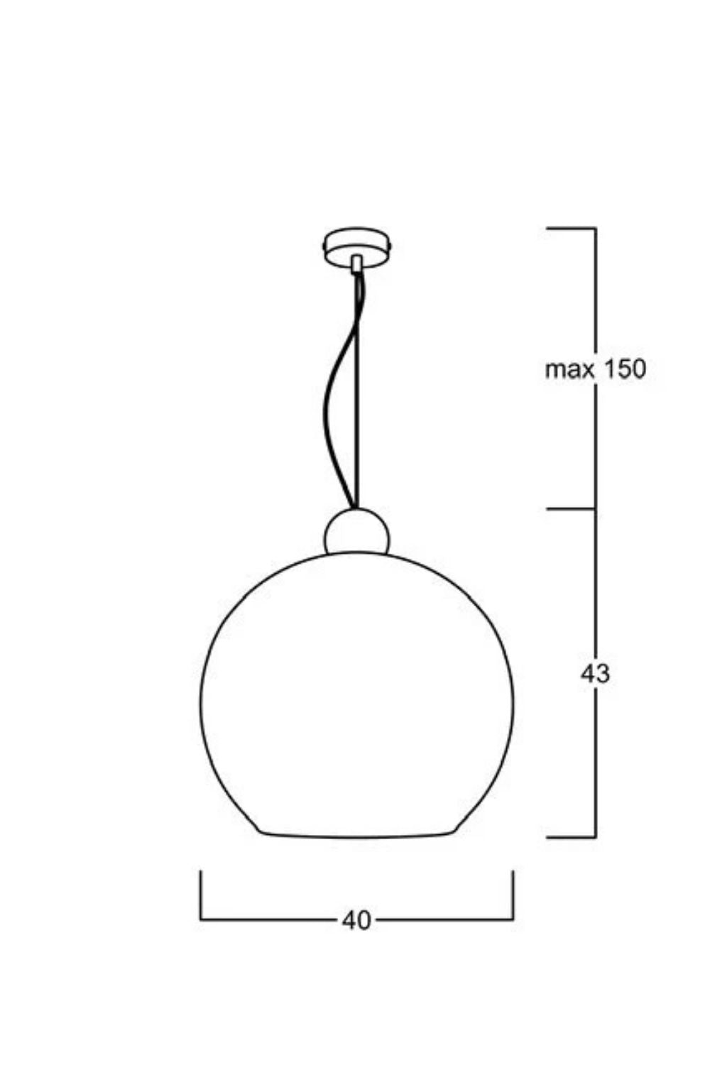 Globe Sarkıt Mat Pirinç Bal - 40 Cm - 2