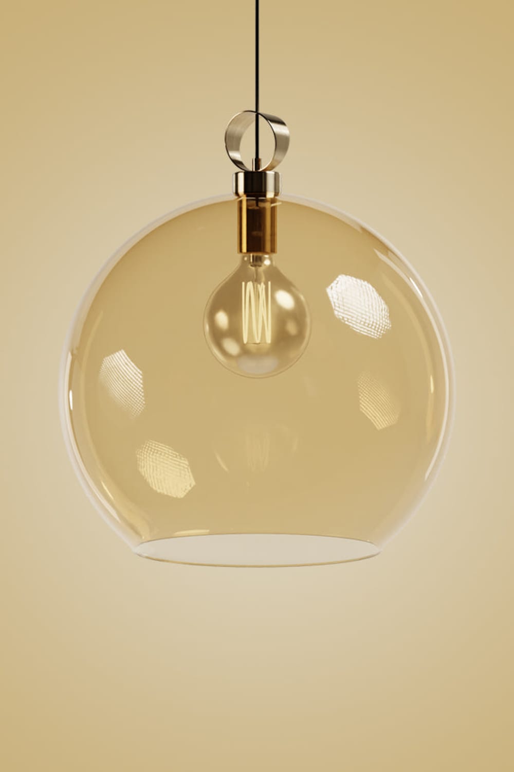 Atolye Store-Globe Sarkıt Mat Pirinç Bal-Avize-1-Milagron.com