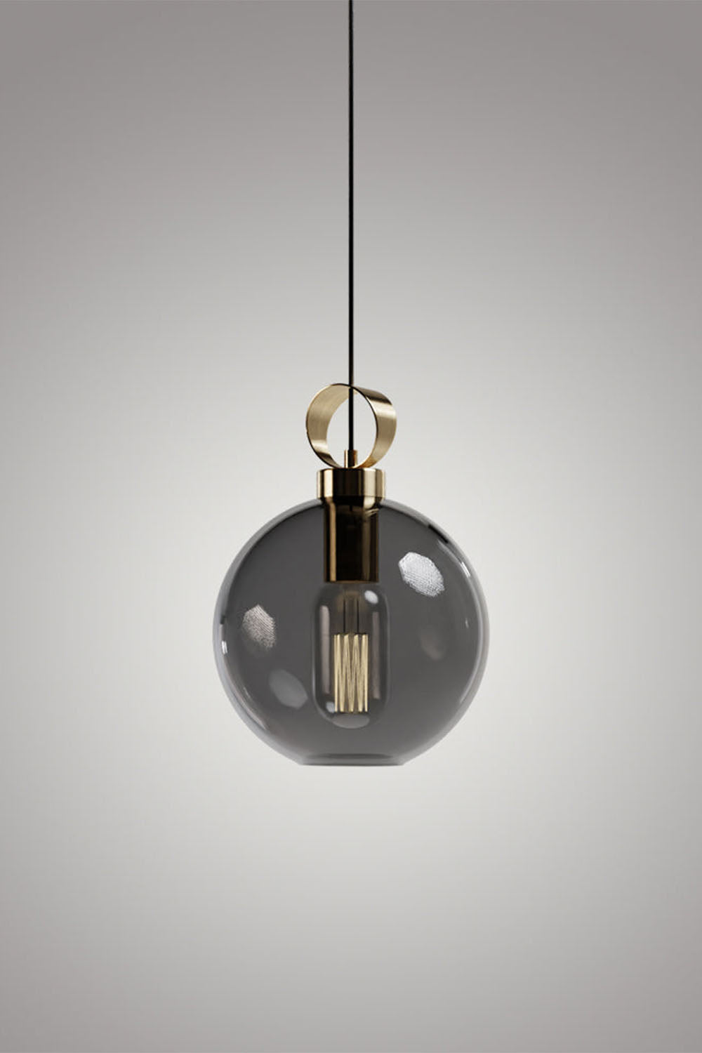 Atolye Store-Globe Sarkıt Mat Pirinç Füme 20-Avize-1-Milagron.com