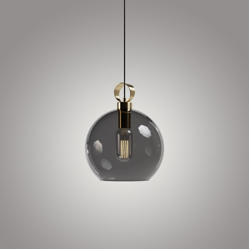 Atolye Store-Globe Sarkıt Mat Pirinç Füme-Avize-4-Milagron.com