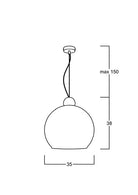 Atolye Store-Globe Sarkıt Mat Pirinç Füme-Avize-9-Milagron.com