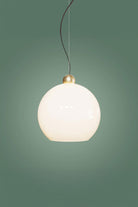 Atolye Store-Globe Sarkıt Mat Pirinç Parlak Beyaz-Avize-1-Milagron.com