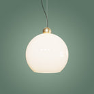 Atolye Store-Globe Sarkıt Mat Pirinç Parlak Beyaz-Avize-2-Milagron.com