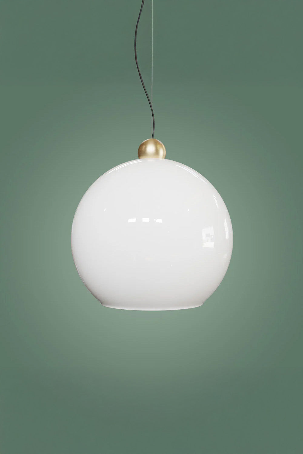 Atolye Store-Globe Sarkıt Mat Pirinç Parlak Beyaz-Avize-2-Milagron.com