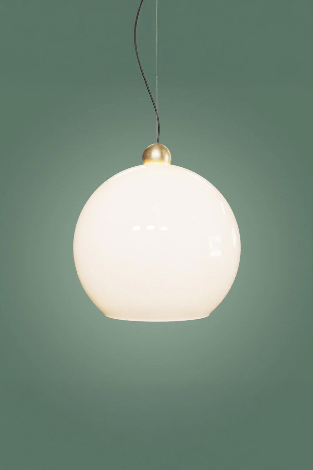 Atolye Store-Globe Sarkıt Mat Pirinç Parlak Beyaz-Avize-3-Milagron.com