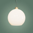 Atolye Store-Globe Sarkıt Mat Pirinç Parlak Beyaz-Avize-4-Milagron.com