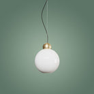 Atolye Store-Globe Sarkıt Mat Pirinç Parlak Beyaz-Avize-5-Milagron.com