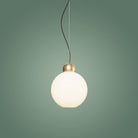 Atolye Store-Globe Sarkıt Mat Pirinç Parlak Beyaz-Avize-6-Milagron.com