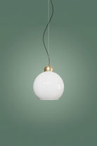 Atolye Store-Globe Sarkıt Mat Pirinç Parlak Beyaz-Avize-6-Milagron.com