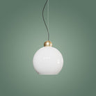 Atolye Store-Globe Sarkıt Mat Pirinç Parlak Beyaz-Avize-7-Milagron.com