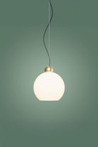 Atolye Store-Globe Sarkıt Mat Pirinç Parlak Beyaz-Avize-7-Milagron.com