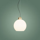 Atolye Store-Globe Sarkıt Mat Pirinç Parlak Beyaz-Avize-8-Milagron.com