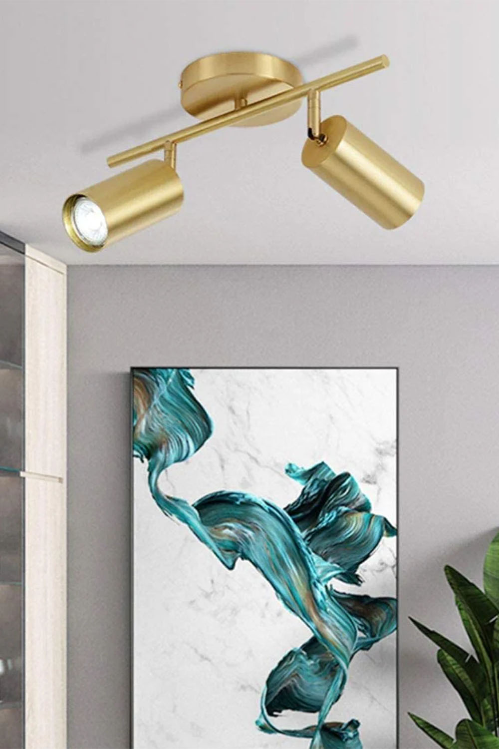 Atolye Store-Kovan Spot 2'li Mat Pirinç-Avize-3-Milagron.com