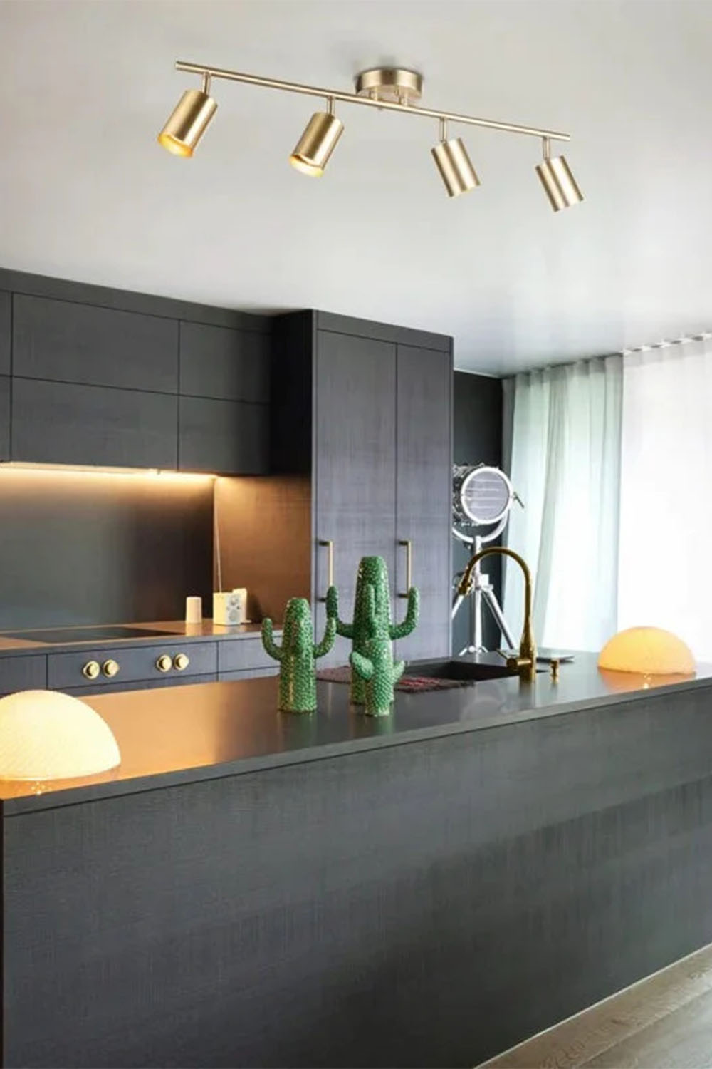 Atolye Store-Kovan Spot 3'lü Mat Pirinç-Avize-2-Milagron.com