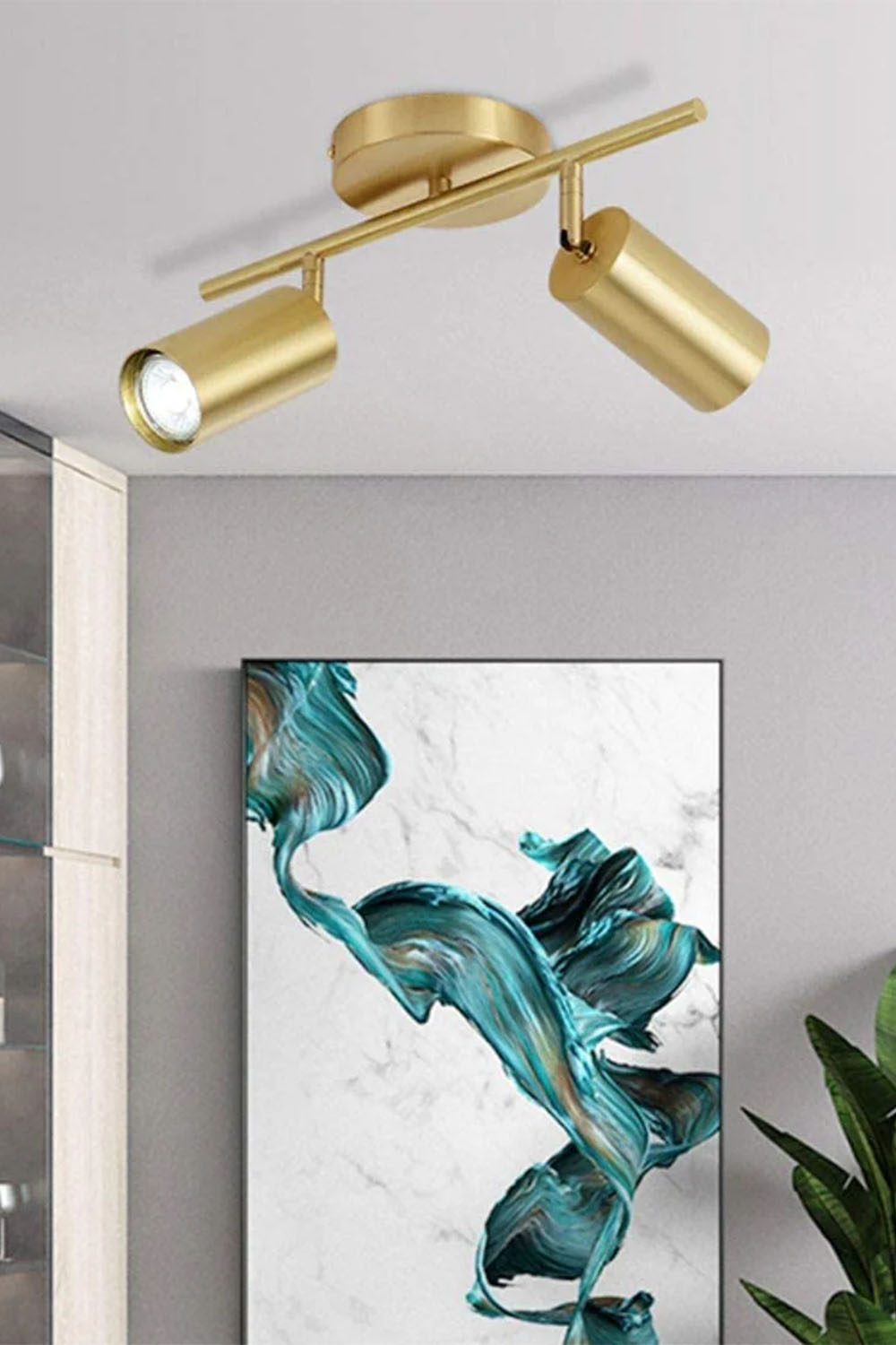 Atolye Store-Kovan Spot Tekli Mat Pirinç-Avize-5-Milagron.com