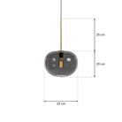 Atolye Store-Küçük Kalıp Cam Sarkıt üçlü Füme-4-Milagron.com
