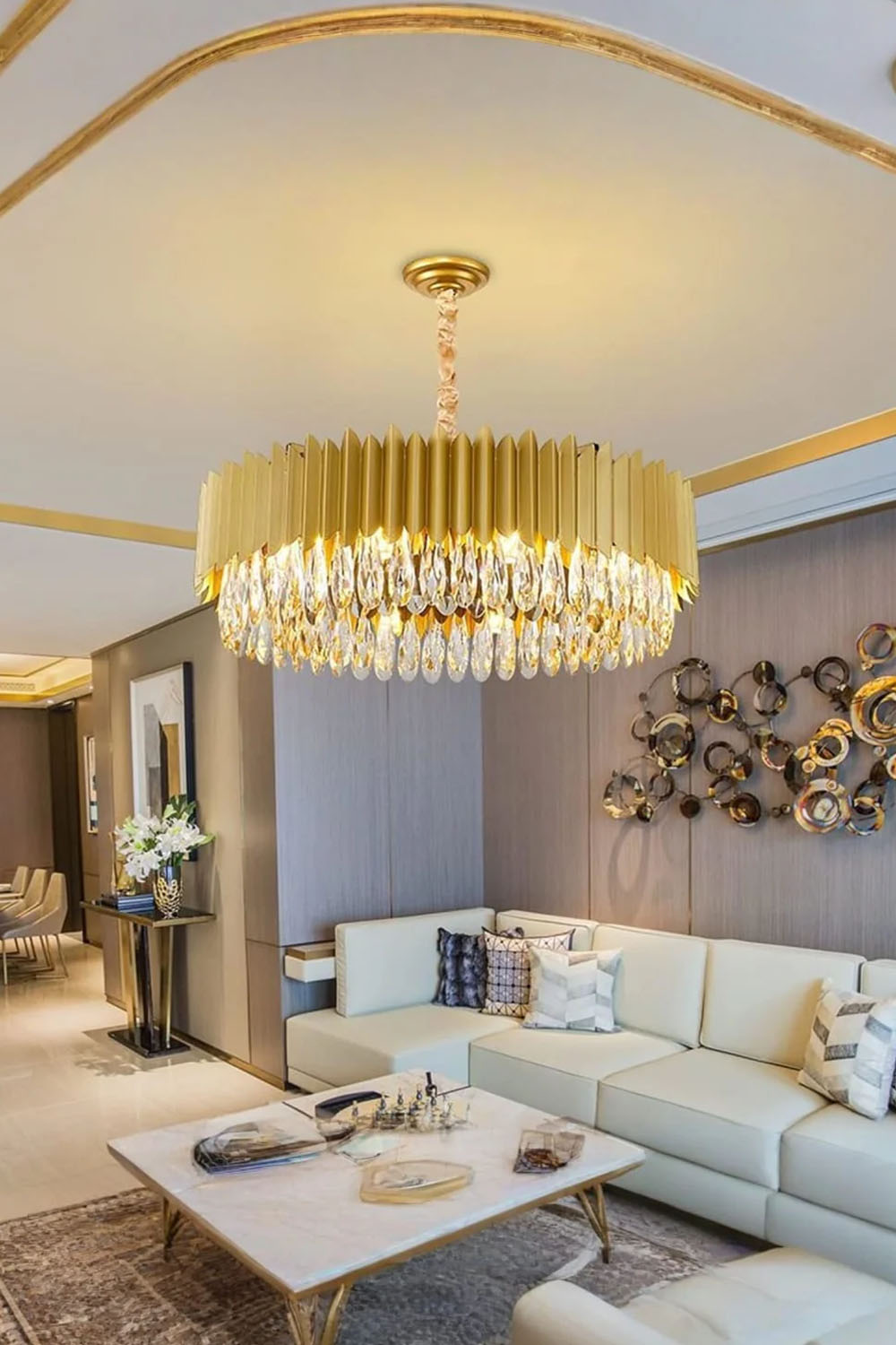 Atolye Store-Mızraklı Pirinç Eskitme Avize-Avize-1-Milagron.com