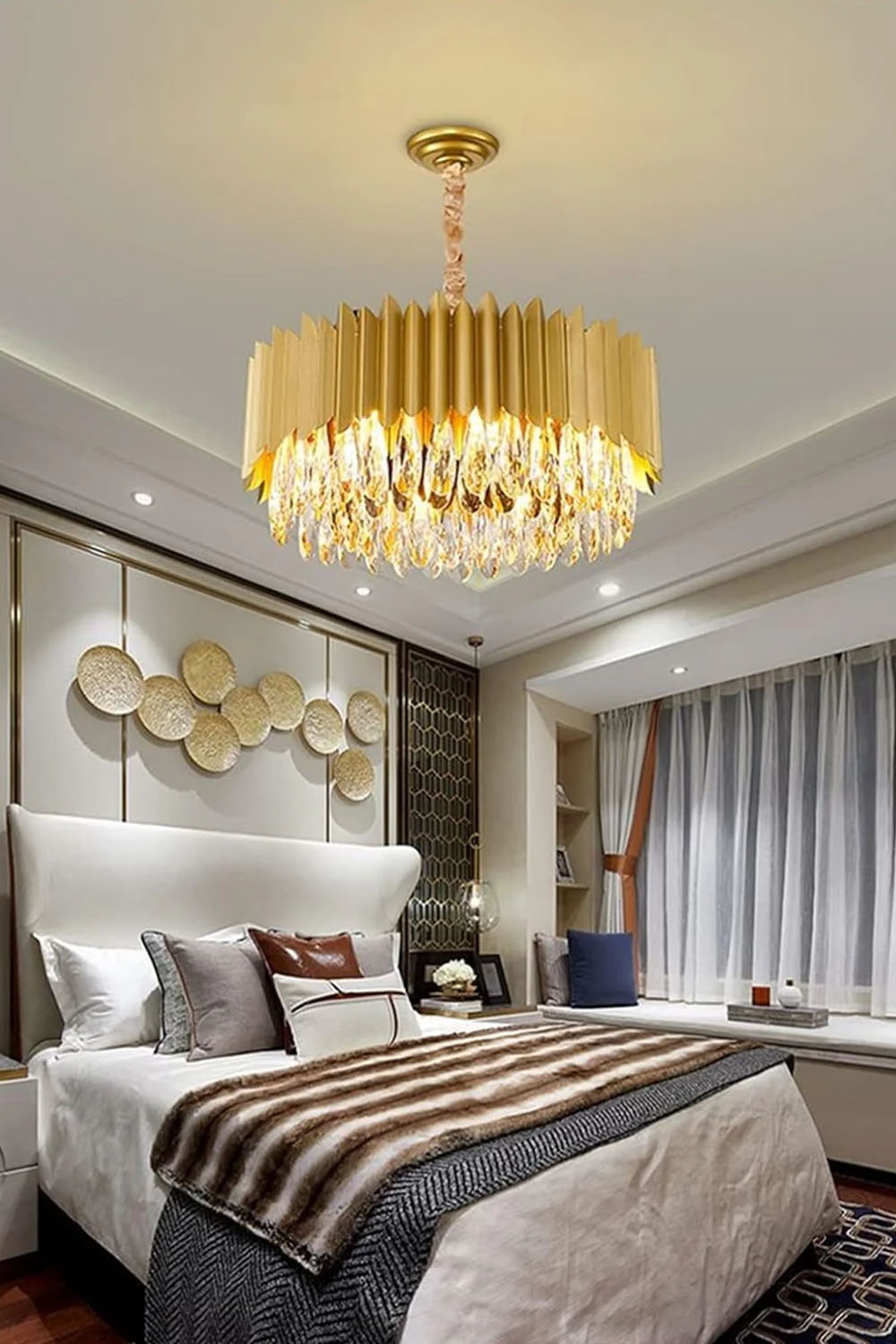 Atolye Store-Mızraklı Pirinç Eskitme Avize-Avize-2-Milagron.com