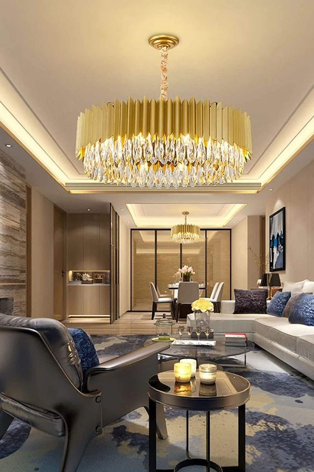 Atolye Store-Mızraklı Pirinç Eskitme Avize-Avize-6-Milagron.com