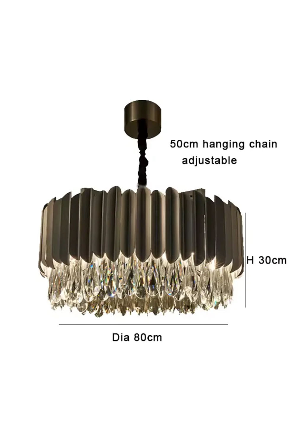 Atolye Store-Mızraklı Platin Siyah Avize-Avize-4-Milagron.com