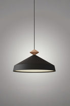 Atolye Store-Oba Yassı Gofrato Siyah-Avize-1-Milagron.com